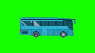Public Bus Loop Green Screen Stock Footage