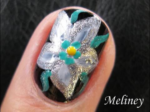 Nail Art Tutorial - Space Lily Simple Black And White Nail Designs. Nail Art Tutorial - Space Lily