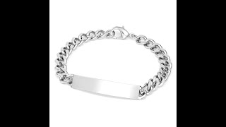 Classic ID Bracelet for Men 9 inches Classic ID Bracelet for Men 9 inches video thumbnail