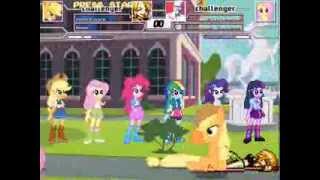 At Mugen Battle Applejack & Nami Vs Fluttershy & Colonel Sanders