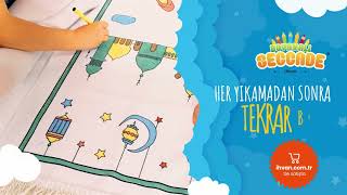 Çocuklara Özel Yıkanabilir Boyamalı Seccade Seti