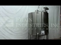 Highland Model 1300 Gallon, 316 stainless steel, single wall mixing tank.