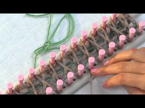 Loom Knitting: How to Knit for Double Knitting - YouTube