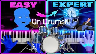 Drumming to Pacil Im BLUE Easy to Expert but ...