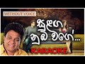 Sulaga Nuba Wage | Karaoke Version | Without Voice | සුළඟ නුඹ වගේ | Karunarathna Divulgane