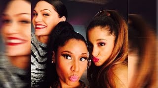 Nicki Minaj, Ariana Grande, Jessie J SELFIE First Look at "Bang Bang" Video Shoot