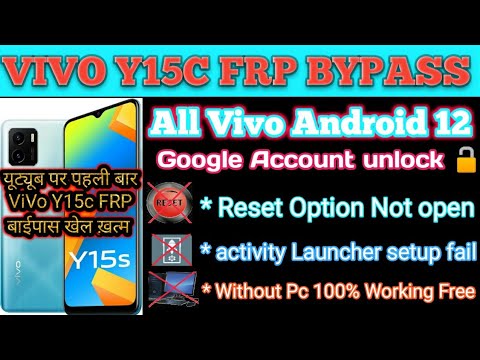 Vivo y15c frp bypass |Android 12 reset Option Not open Vivo y15c frp bypass |Android 12 reset Option Not open
