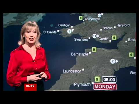 Carol Kirkwood Sensational in Red Silk Blouse