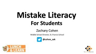 Mistake Literacy for Students