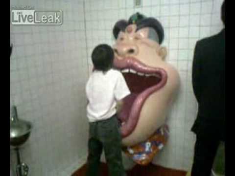 Creepy Clown Head Urinal Bounces and Sings