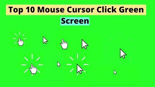 Mouse Cursor Click Green Screen No Copyright