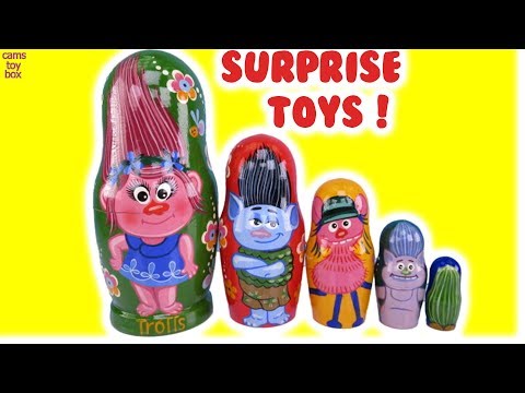 Dreamworks Trolls Nesting Dolls Blind Bags Toy Surprises Unboxing