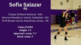 Sofia Salazar Senior Year Volleyball Highlights