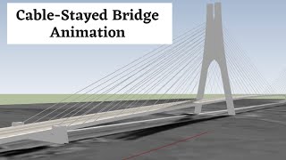 Cable Stayed Bridge Cable Bridge Animation Bridge Construction 3D 3D Animation Bridge