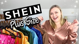 Shein Plus Size Try On Haul Its All Satin Rainbow Haul