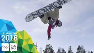 Snowboard Halfpipe - Chloe Kim (USA) wins Ladies' gold | Lillehammer 2016 Youth Olympic Games Snowboard Halfpipe - Chloe Kim (USA) wins Ladies' gold | Lillehammer 2016 Youth Olympic Games