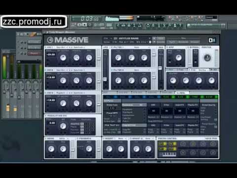 Накрутка баса в Massive FL Studio 10 - YouTube