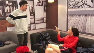 Hậu trường KHI ĐÀN ÔNG MANG BẦU: Trấn Thành bắt Hương Giang đóng phạt 100 ngàn vì chơi điện thoại