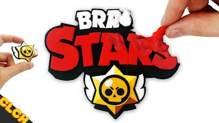 Making Brawl Stars Logo magnet - Clay Tutorial 🌟(Clay art)