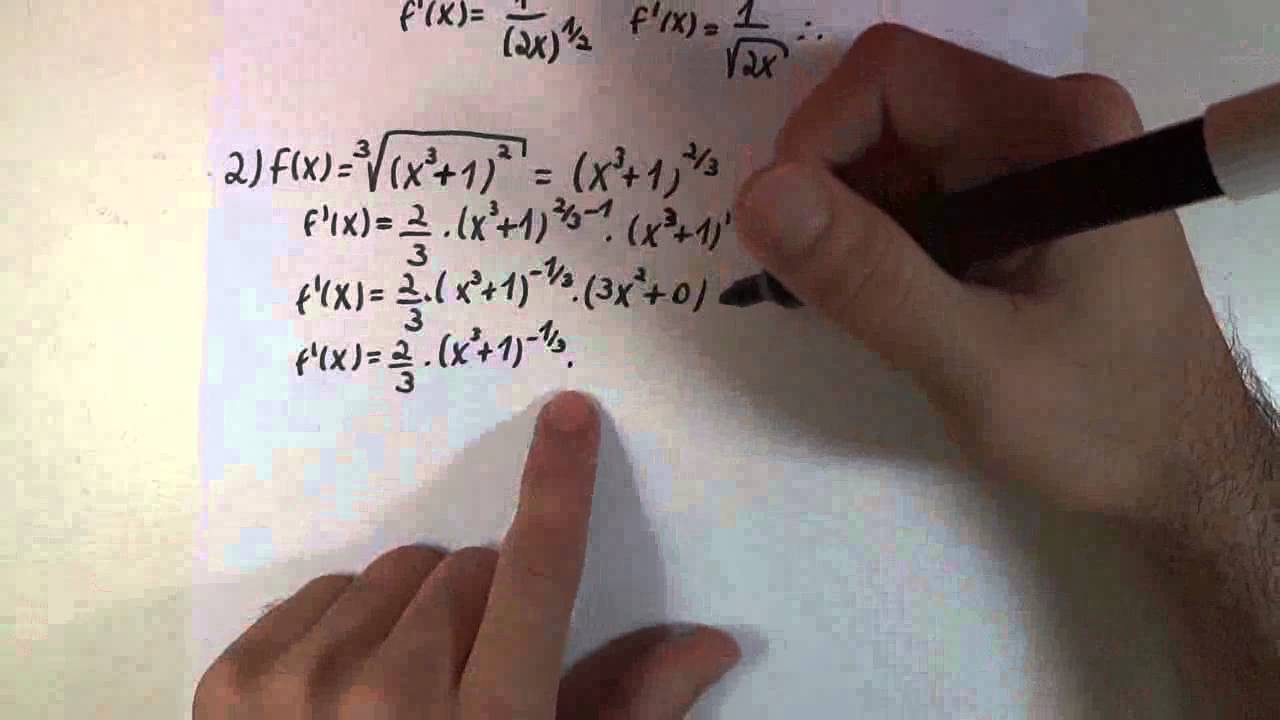 Derivadas / Regra 1 - Funções com Raiz ou Expoente