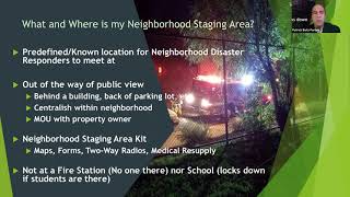 Neighborhood Staging Areas And Initial Response To Disasters