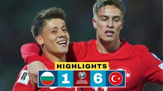 Bulgaria Vs Turkiye 1-6 Highlightsözet Kenan Yildiz Two Goals Arda Guler World Cup Qualifiers