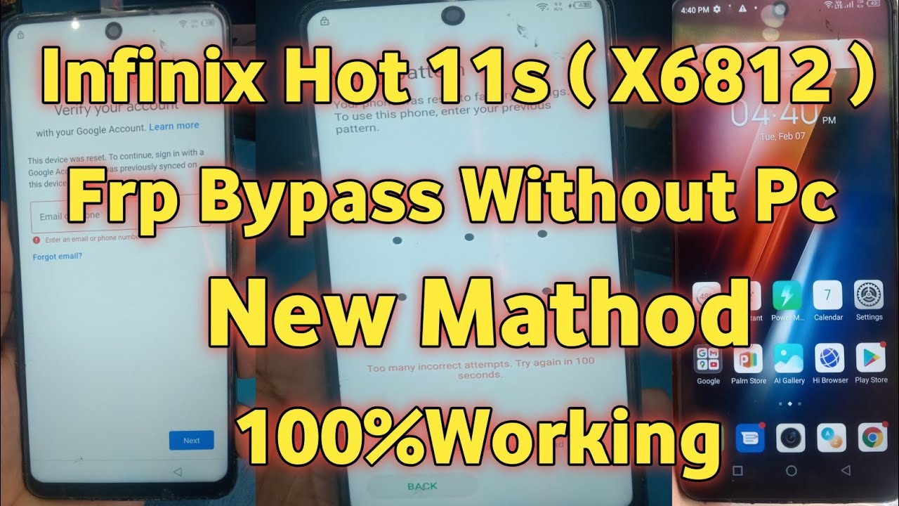 Infinix Hot 11s (X6812) Android 11 Frp Bypass Without Pc Infinix Hot 11s (X6812) Android 11 Frp Bypass Without Pc