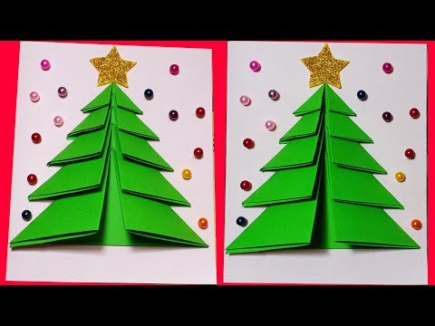 Cách làm thiệp hình cây thông Noel dễ nhất / THIỆP GIÁNG SINH HANDMADE