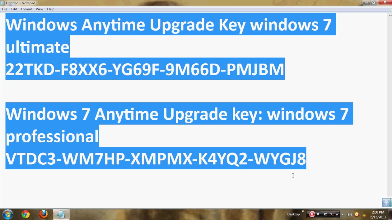 windows 7 ultimate 64 bit product key