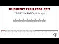 RUDIMENT CHALLENGE - 0022 - TRIPLET VARIATIONS IN 4/4 (PART ONE)