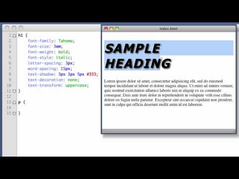 VIDEO : css typography - change font, size, spacing & more - in this css tutorial we learn the basic properties and values that can be used to control the styling of text on web pages. check out ...