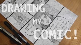 DRAWING A PAGE OF MY MANGA COMIC! (How I Draw a Page)