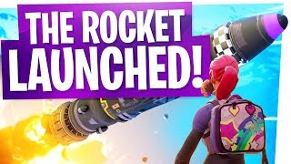THE SECRET LAIR ROCKET LAUNCHED & OPENED ANOTHER DIMENSION? - Fortnite Launch & Live Reactions!