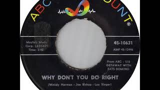 Watch Fats Domino Why Dont You Do Right video