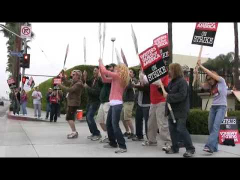 WGA Strike 11-08-07 Day 4 Strike Dancing