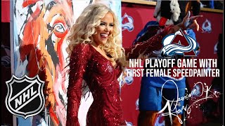 Stanley Cup Finalists, Colorado Avalanche, Bring in Speedpainter Jessica Haas for NHL Playoff Game