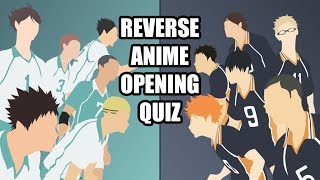 Reverse Anime Opening Quiz #2 | 10 Openings