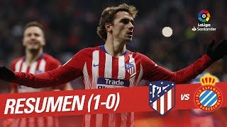 Resumen de Atlético de Madrid vs RCD Espanyol (1-0)