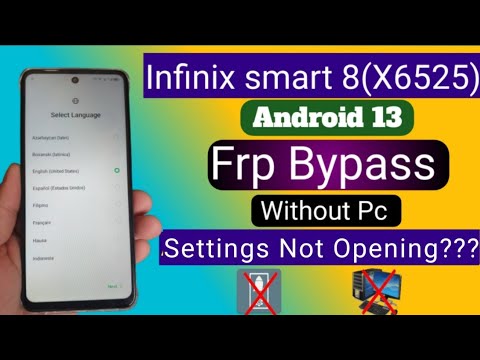Infinix Smart 8 (X6525) FRP Bypass without PC| Android Infinix Smart 8 (X6525) FRP Bypass without PC| Android