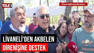 Zülfü Livaneli, Akbelen'de direnenlerle ''Karlı Kayın Ormanı''nı söyledi