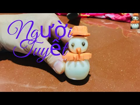 Cách Làm Người Tuyết Trang Trí NoeI Rất Đơn Giản Từ Trái Cà Pháo| How To Make a Snowman| NMT T138⛄️🥰