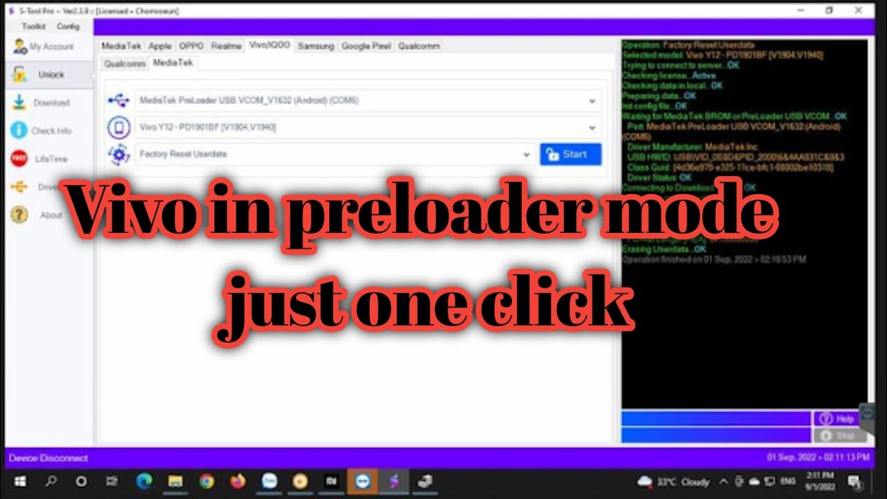 VIVO phones in a Preloader Mode How To Reset Your Frp VIVO phones in a Preloader Mode How To Reset Your Frp