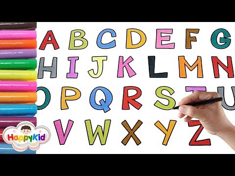 ระบายสี ABC | เพลง ABC | ฝึกท่อง ฝึกอ่าน A-Z | ตัวอักษรภาษาอังกฤษ | The Alphabet Coloring