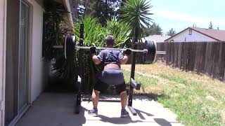 weighted Barbell 1/2 Squats for Quick Twitch Stimulation