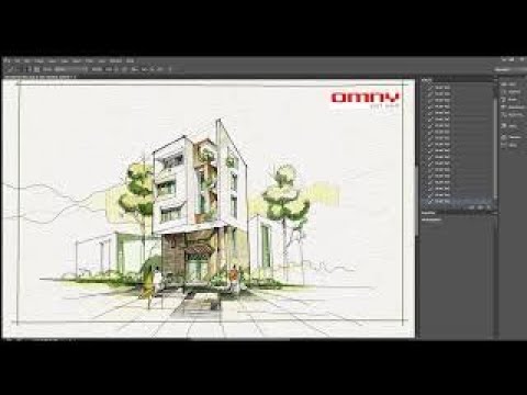 |Sketching by wacom| Phối cảnh nhà phố vẽ bằng Wacom