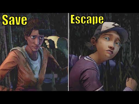 Clem Run Away vs Saves Christa From the Scavengers -All Choices- The Walking Dead