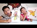 Bé Bún Tô Màu Con Khỉ Ăn Chuối Kim Tuyến Lấp Lánh | Coloring Monkey Eating Banana