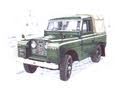 I ♥ Land Rover Series 2 2A 1950s 1960s 88 inch Station Wagon 109 Military Half Ton Art