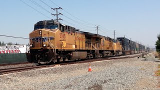 Union Pacific Trains in the City of Industry, CA - Aug 2014