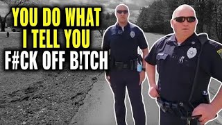 Idiot Cops Called By Karens Get Owned And Dismissed I Dont Answer Questions 1St Amendment Audit